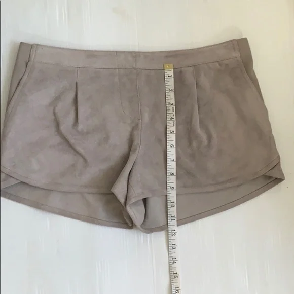 BCBG Maxazria Phillipa faux suede shorts. Medium